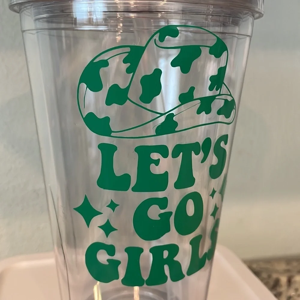 NWOT Cupture Tumbler Cup “Let’s Go Girls” Cowgirl or Cowboy Hat